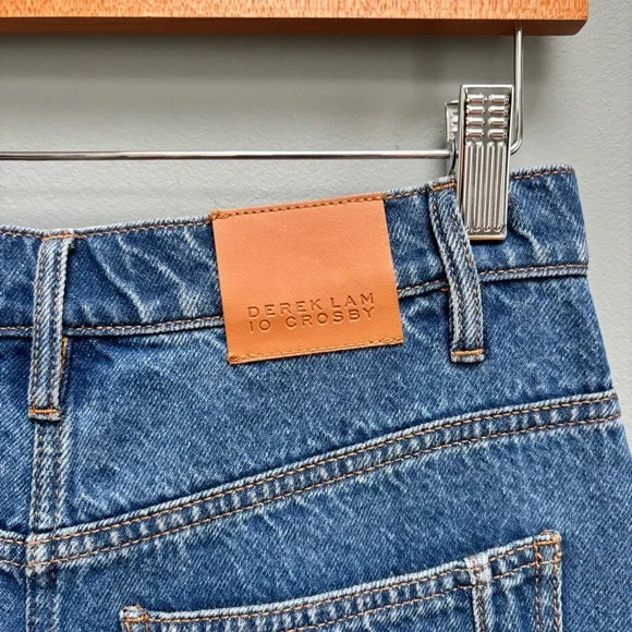 Derek Lam 10 Crosby Denim Midi Skirt Blue 27 - Picture 9 of 11